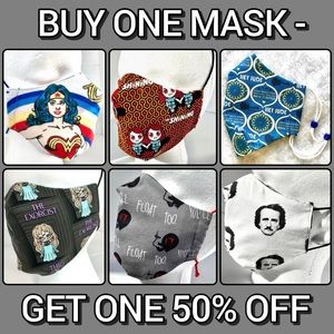 Men’s 3-Layer 100% Cotton Structured Reusable Washable Face Masks